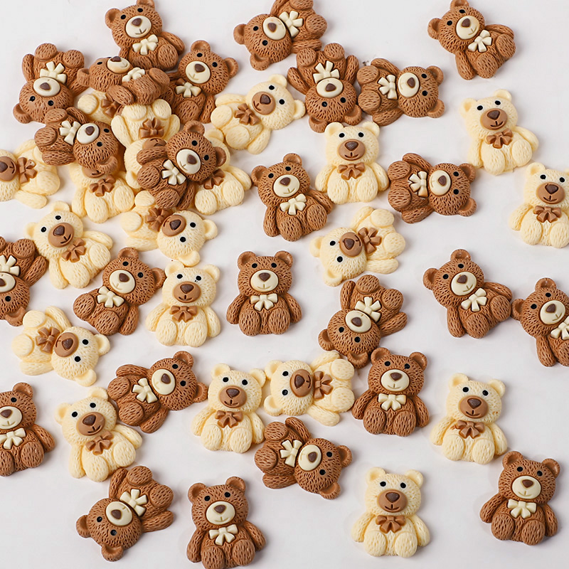 Embellishments For Scrapbooking - 10/30/50pcs Resin Teddy Bear Cabochon Flatbacks