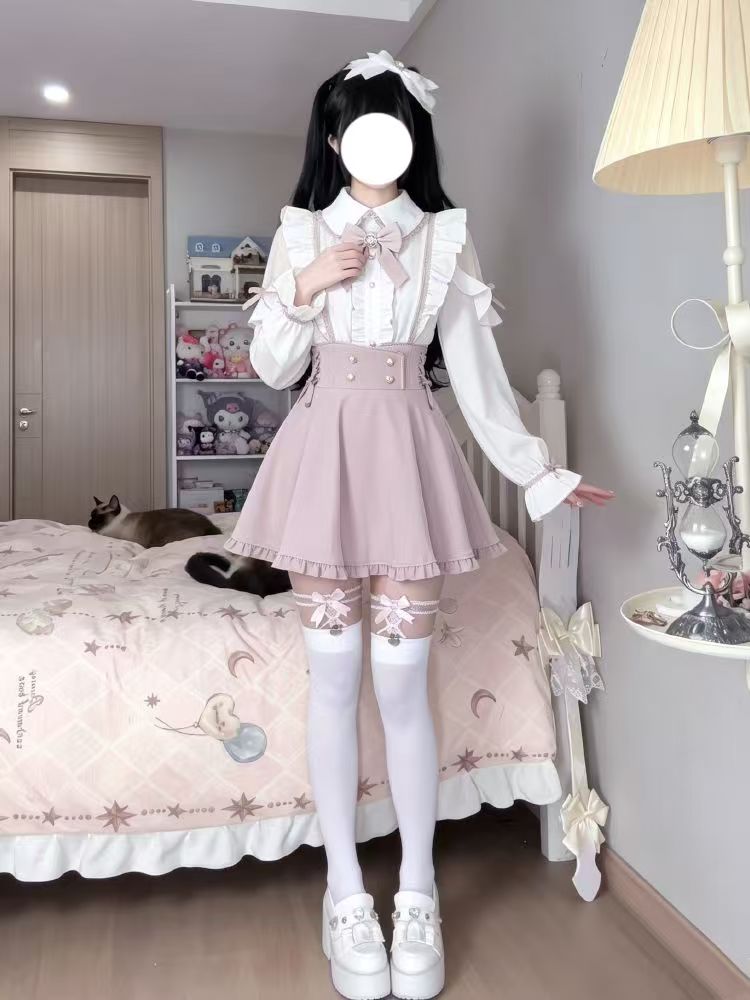 Japanese Sweet Lolita 2 Piece  - Elastic Lace Trim review and price