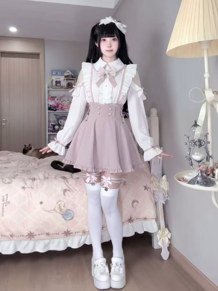 Japanese Sweet Lolita 2 Piece  - Elastic Lace Trim review and price