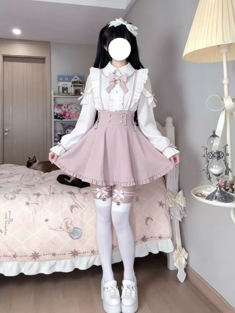 Japanese Sweet Lolita 2 Piece  - Elastic Lace Trim review and price