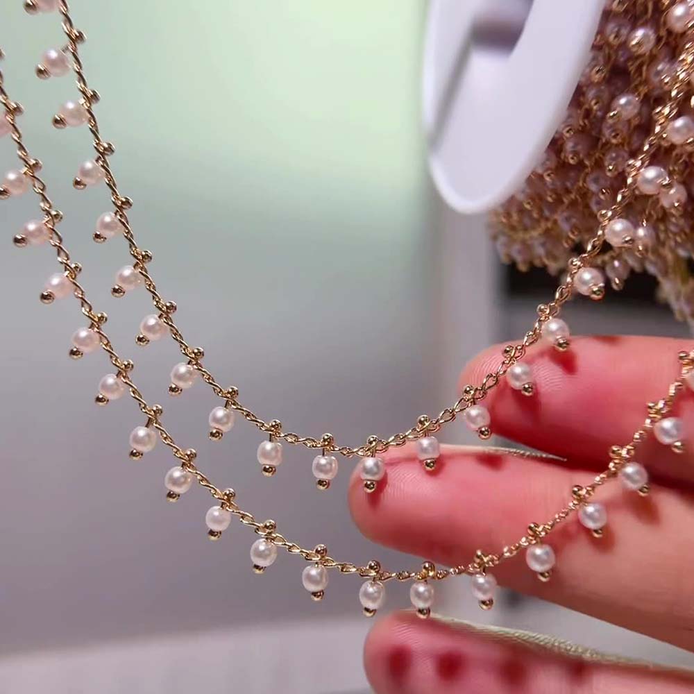 0.5M 1M Imitation Pearl Ball C - Pearl Trim Chain review and price