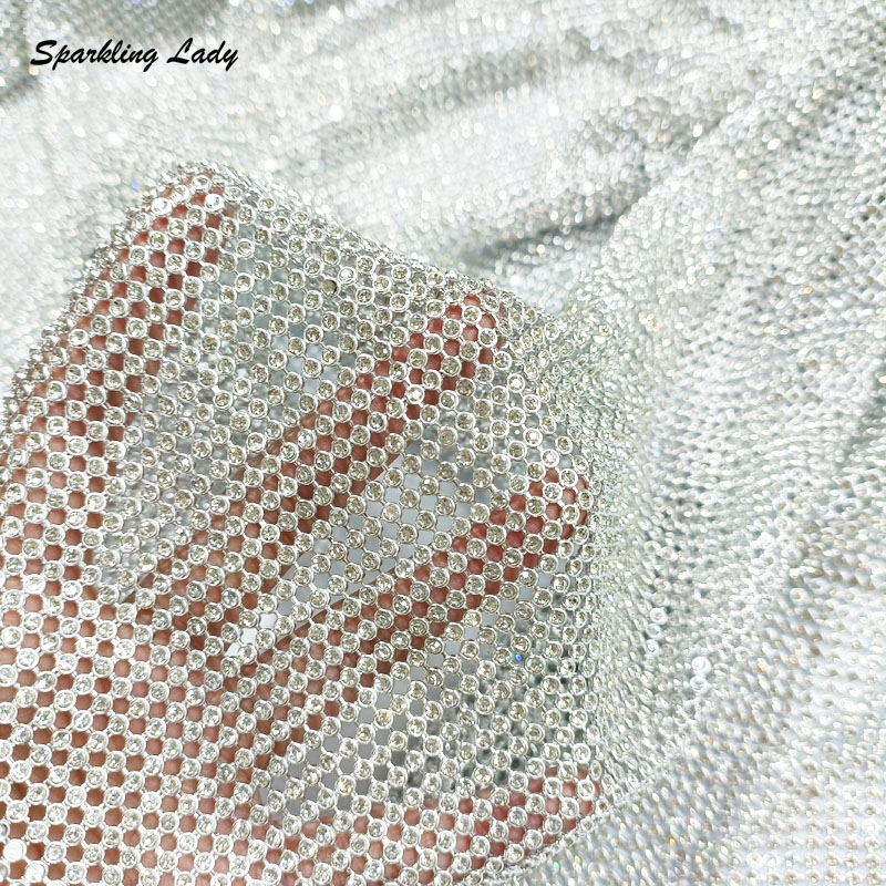 3MM Fashion Metal Rhinestone F - Crystal Mesh Fabric review and price