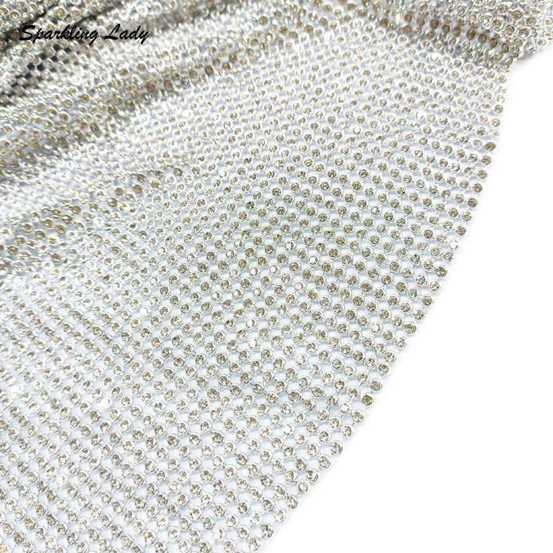 3MM Fashion Metal Rhinestone F - Crystal Mesh Fabric review and price
