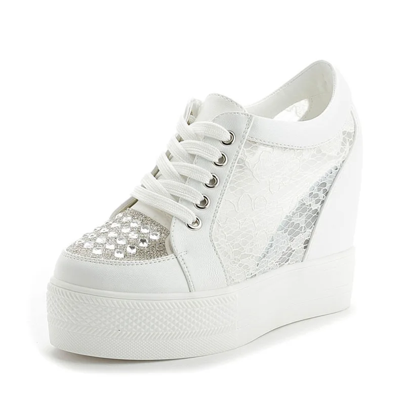 Fashion Sneakers Women Platfor - Crystal Mesh Fabric review and price