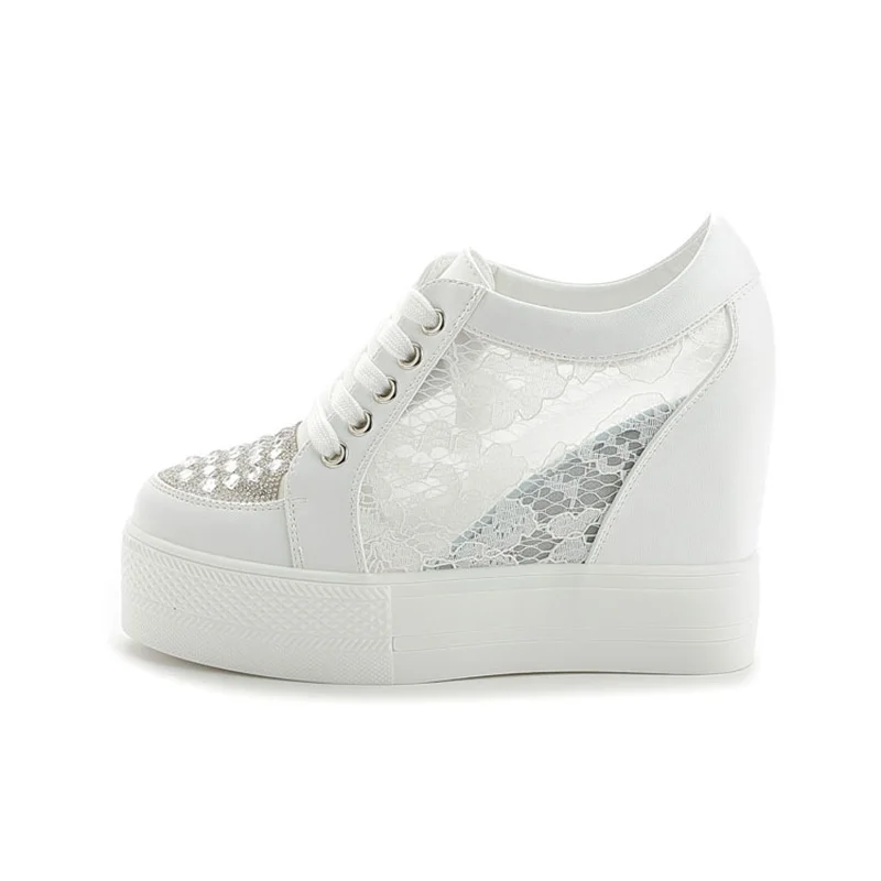 Fashion Sneakers Women Platfor - Crystal Mesh Fabric review and price