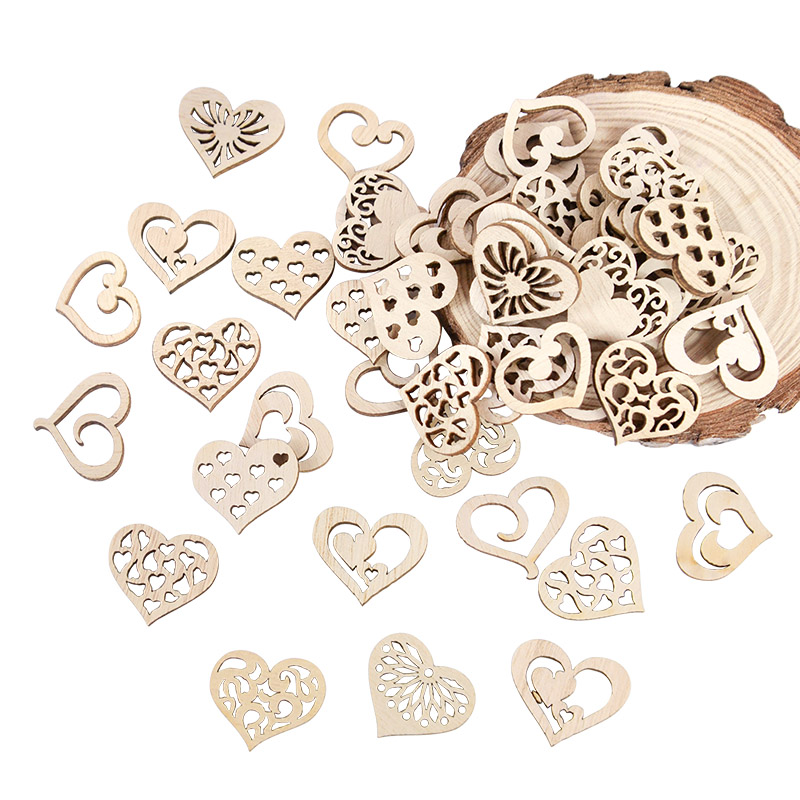 50/100pcs Hollowed Heart Patte - Embellishments For Scrapbooking review and price