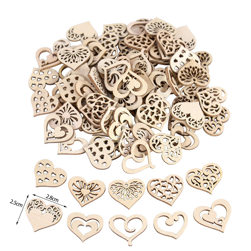 50/100pcs Hollowed Heart Patte - Embellishments For Scrapbooking review and price