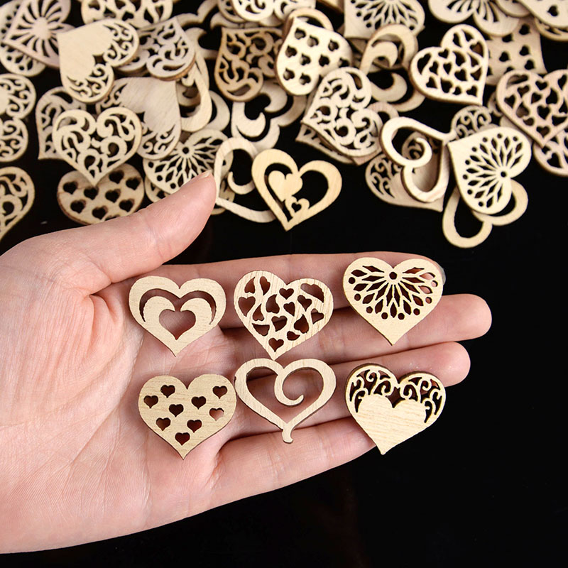 50/100pcs Hollowed Heart Patte - Embellishments For Scrapbooking review and price