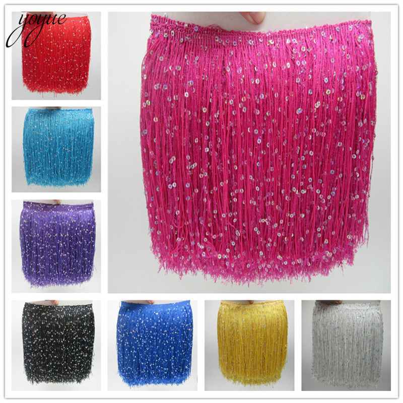 YOYUE 1Yard 20CM Long Polyeste - Beaded Trim Fringe review and price