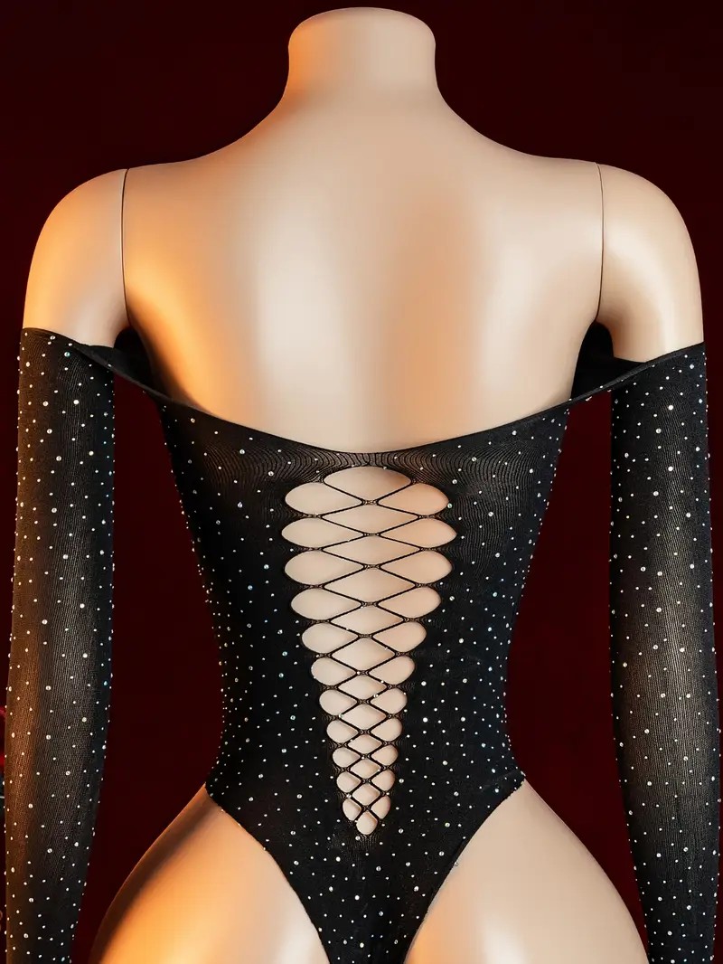 Rhinestone Fishnet Hollow Baby - Crystal Mesh Fabric review and price