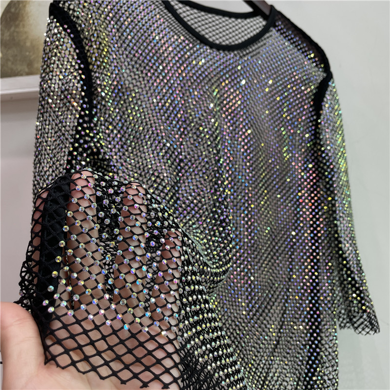 ColorShiny Diamonds  Electric  - Crystal Mesh Fabric review and price