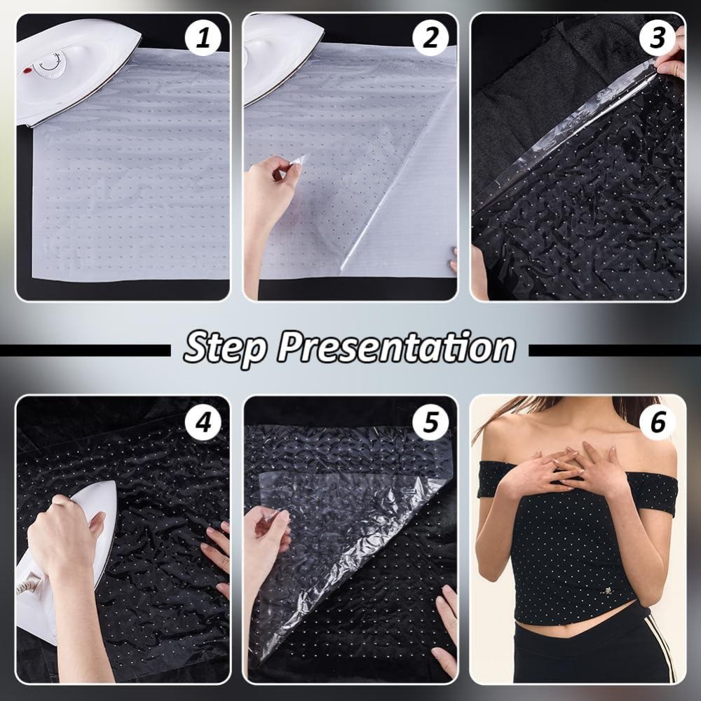 6 Sheet Glitter Hotfix Rhinest - Hotfix Rhinestone Sheet review and price