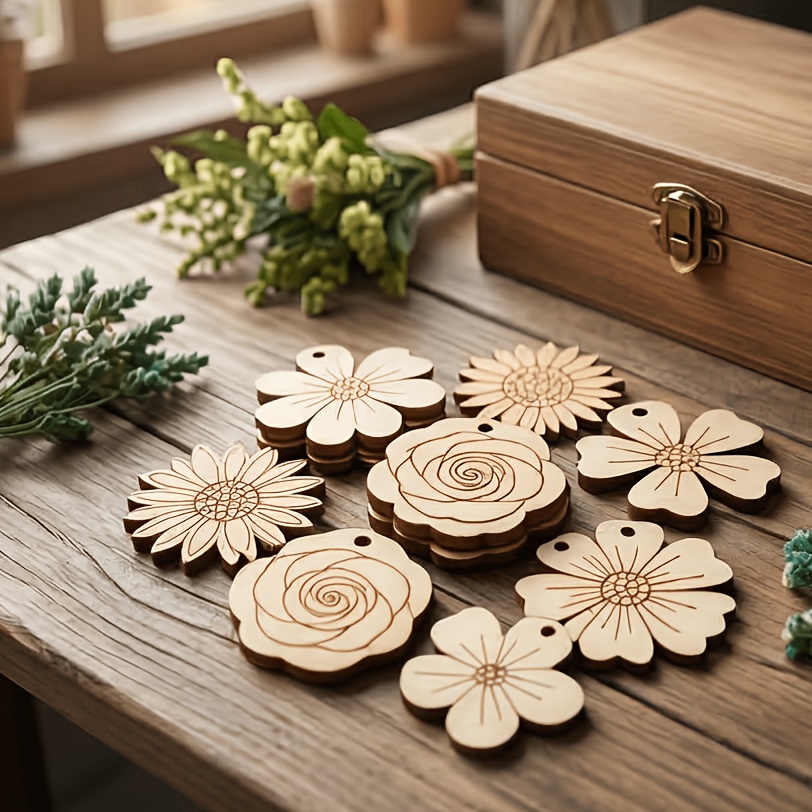 50Pcs/set 35mm Mixed Flower Wo - Easter Craft Embellishment Set review and price