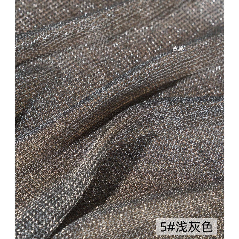 Light Gray Metallic Thread Fab - Crystal Mesh Fabric review and price