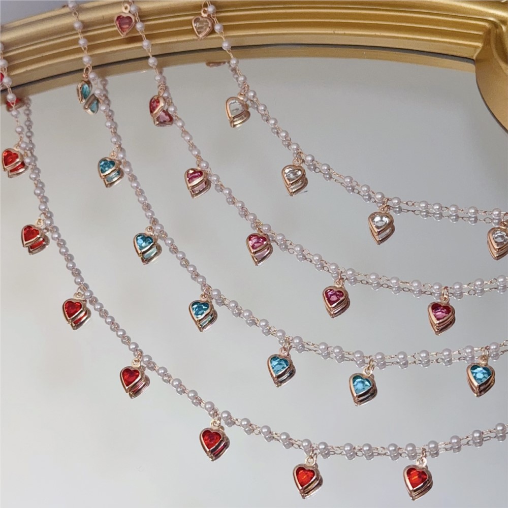 0.5Meter/1Meter Pink Crystal H - Pearl Trim Chain review and price