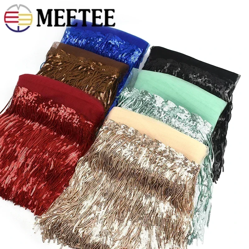 2/5/10Yards Sequin Embroidery  - Beaded Trim Fringe review and price