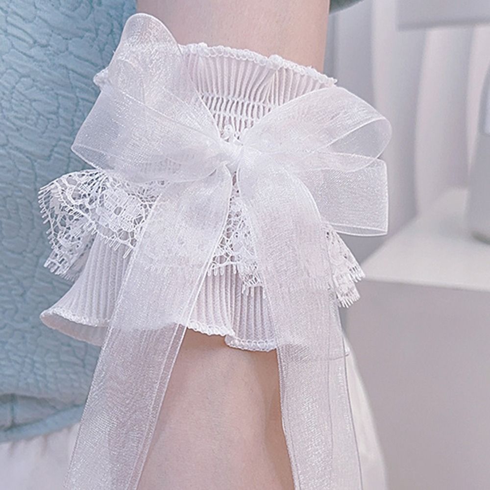 Arm Warmers Bowknot Arm Sleeve - Lace Ribbon Trim review and price