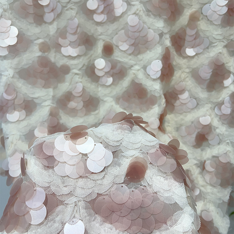 Mesh Base Cloth Sequin Embroid - Crystal Mesh Fabric review and price