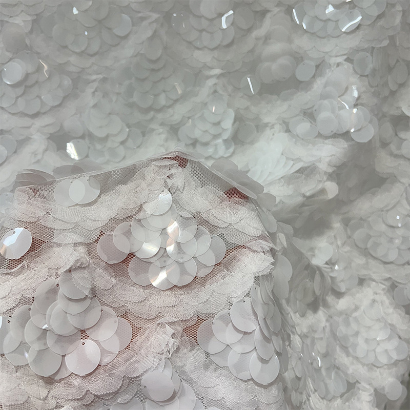 Mesh Base Cloth Sequin Embroid - Crystal Mesh Fabric review and price
