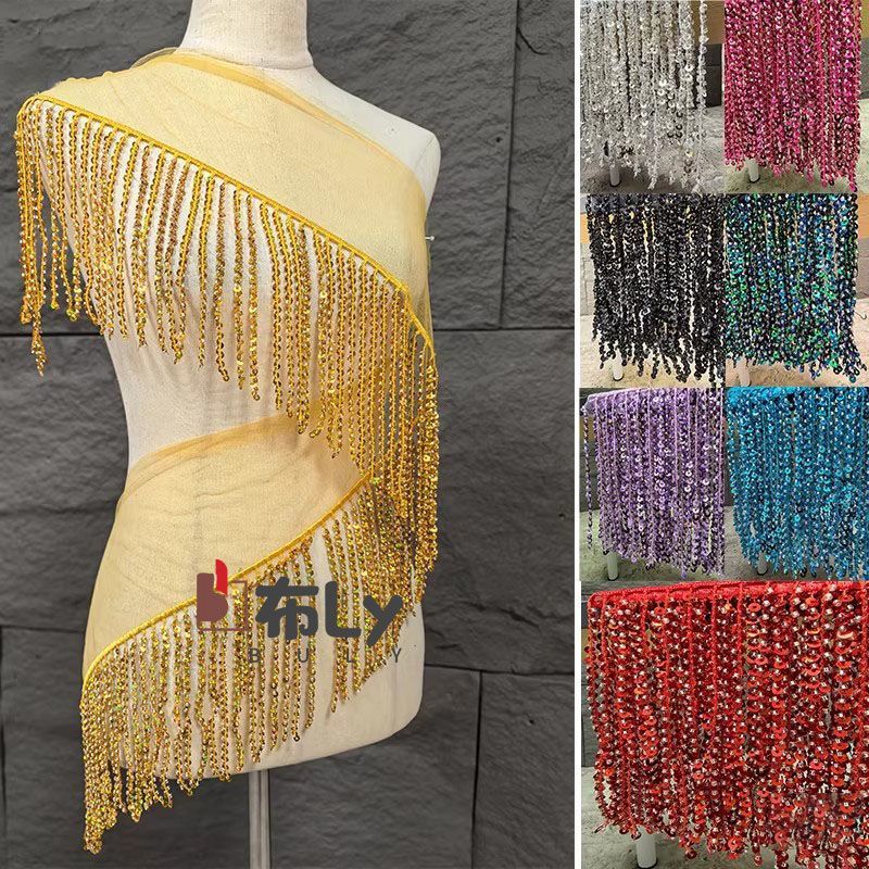 15cm Beaded Sequin Tassel Frin - Beaded Trim Fringe review and price