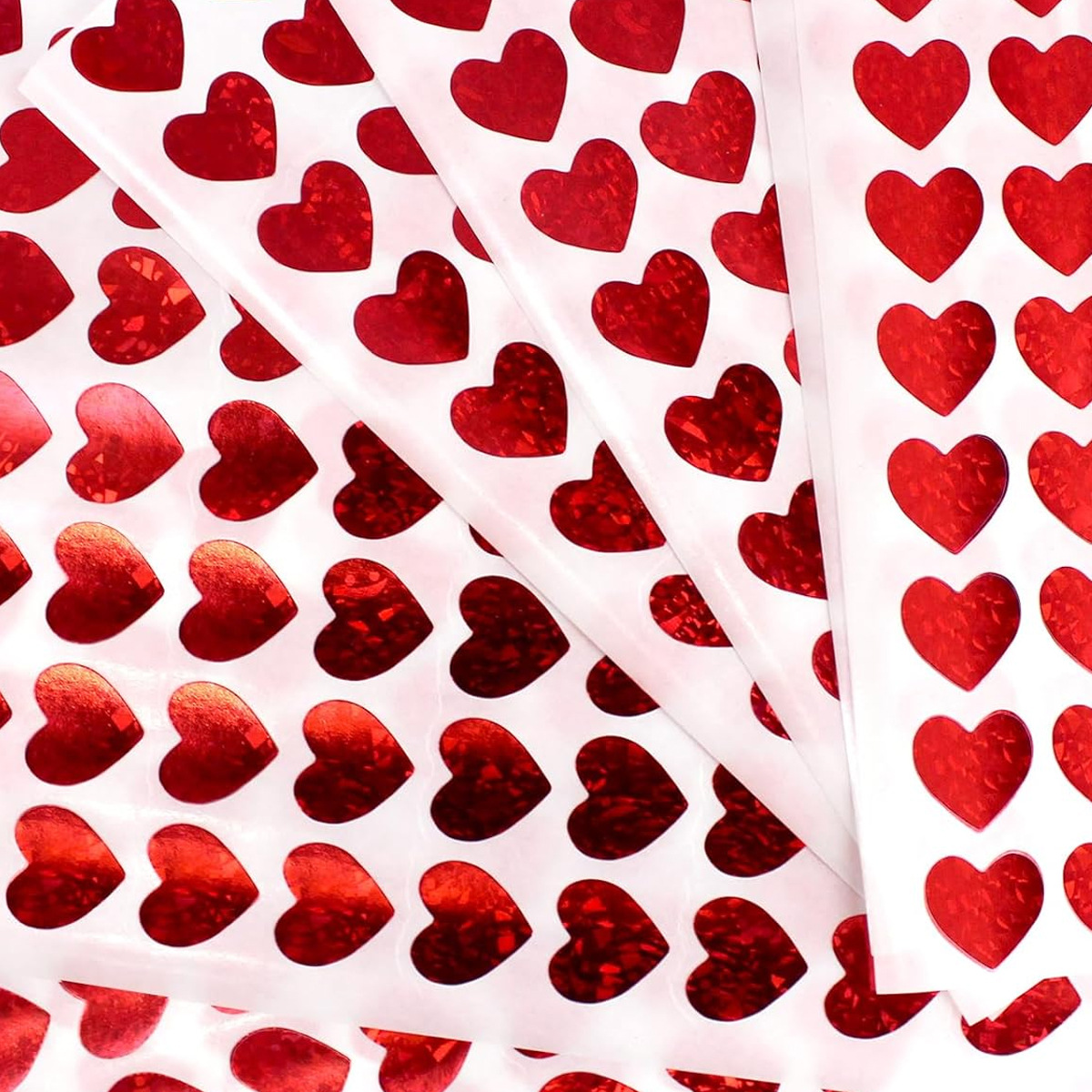 600 Pcs Red Heart Stickers, Sm - Glitter Vinyl Roll review and price