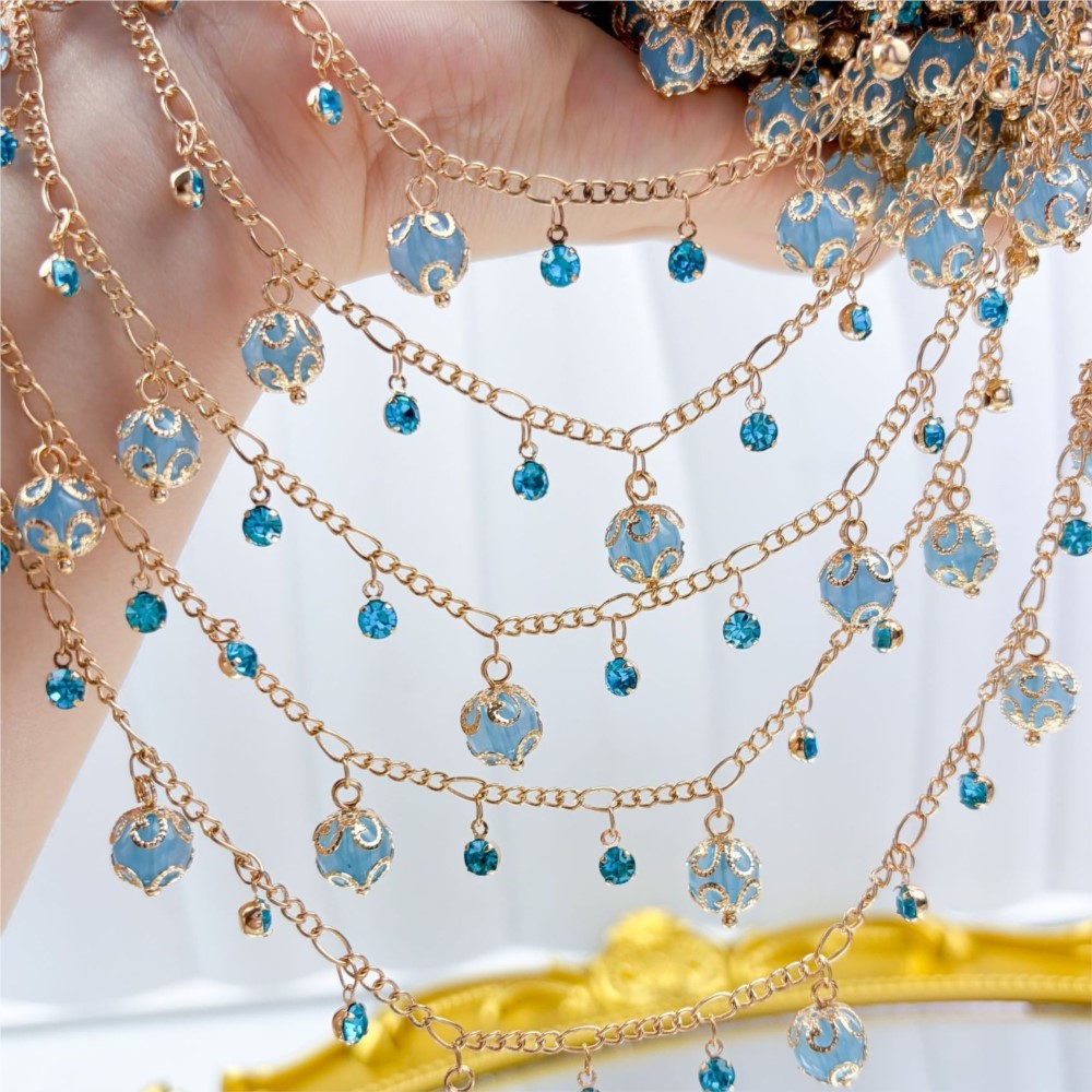 0.5Meter/1Meter Glass Bead Rhi - Pearl Trim Chain review and price