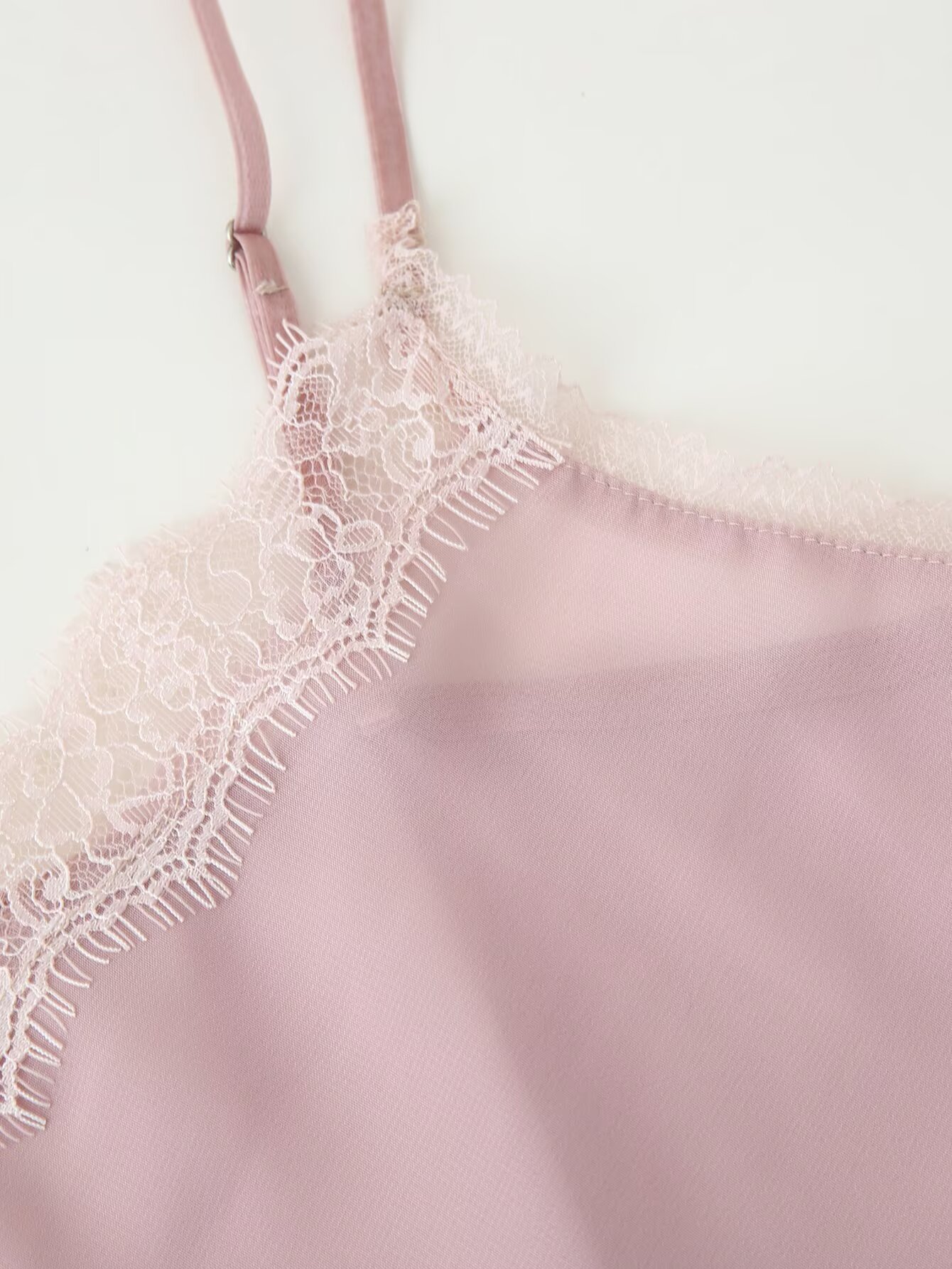 Tidalyf 2025 Women Pink Cami T - Elastic Lace Trim review and price